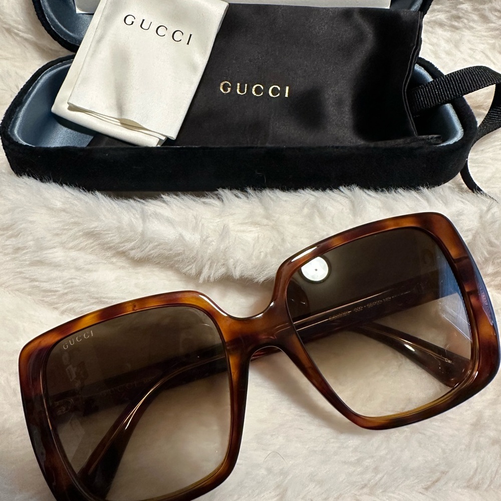 New In Box• Gucci GG0632SA Sunglasses 002 Havana / Brown Gradient Lenses